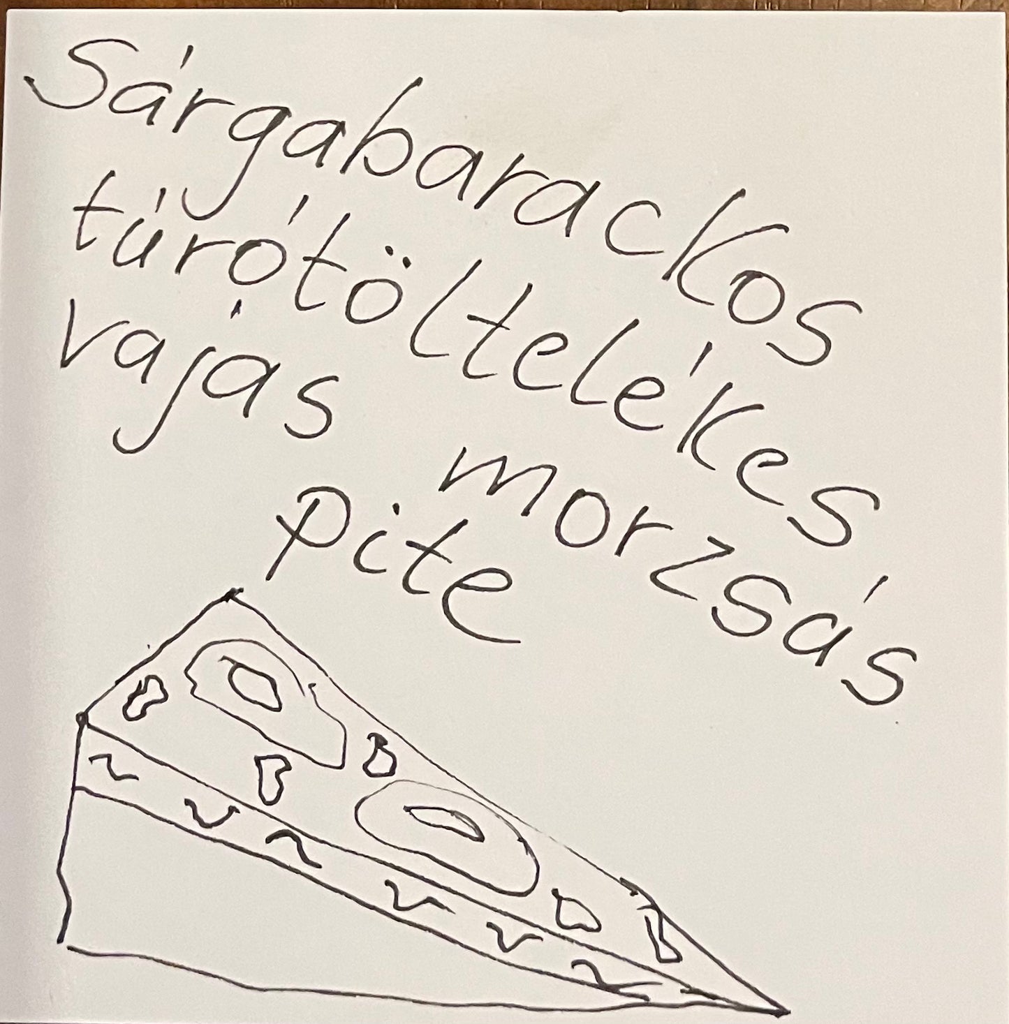 Tönkölylisztes, sárgabarackos-túrós pite, vajas morzsával