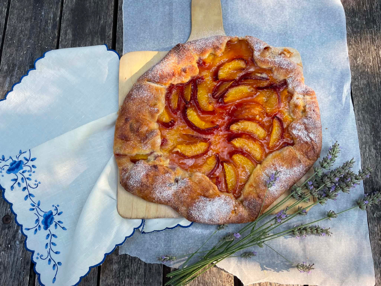 Galette-őszibarackos